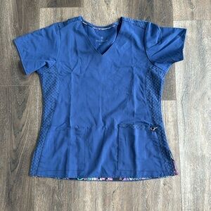 Vera Bradley Medical Scrub Top.  Women’s size small.  Navy blue. Good condition.